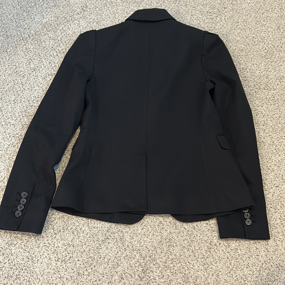 J. Crew Black Puff Sleeve Blazer in Stretchy Cotton, 0 - Picture 12 of 12